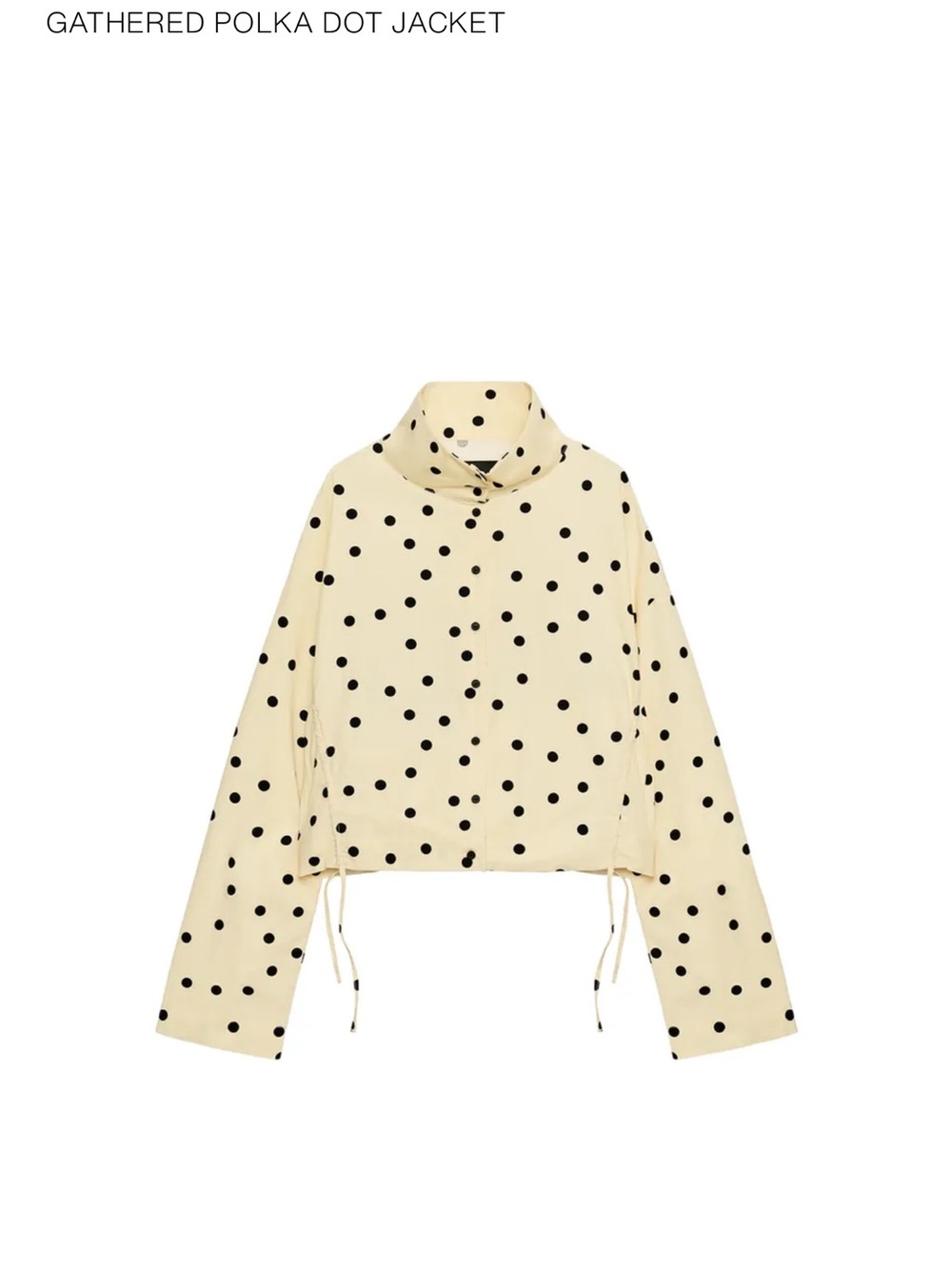 Zara Gathered Polka Dot Jacket